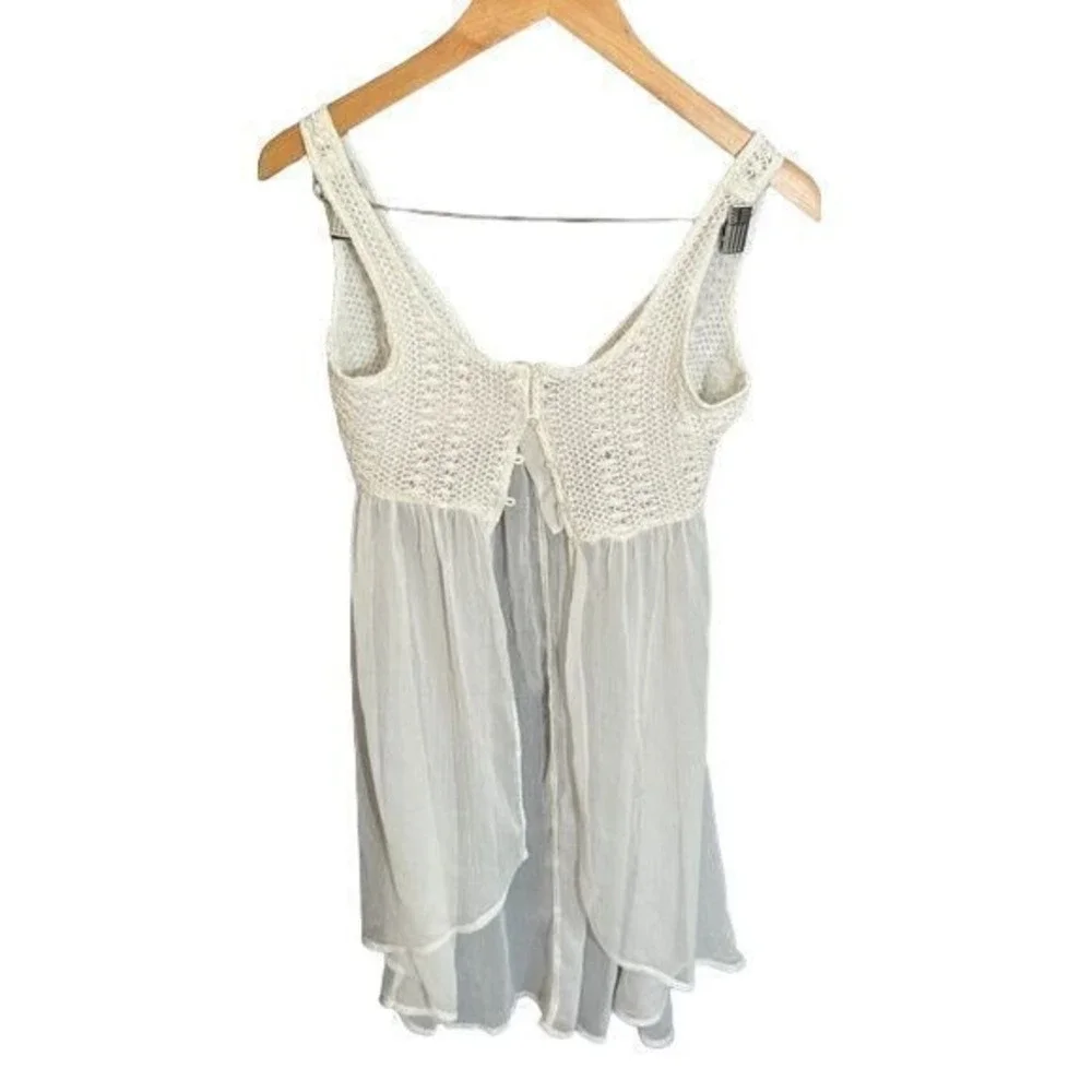 Hollister XS Festival bathing suit cover or Top Sheer White - Picture 3 of 4